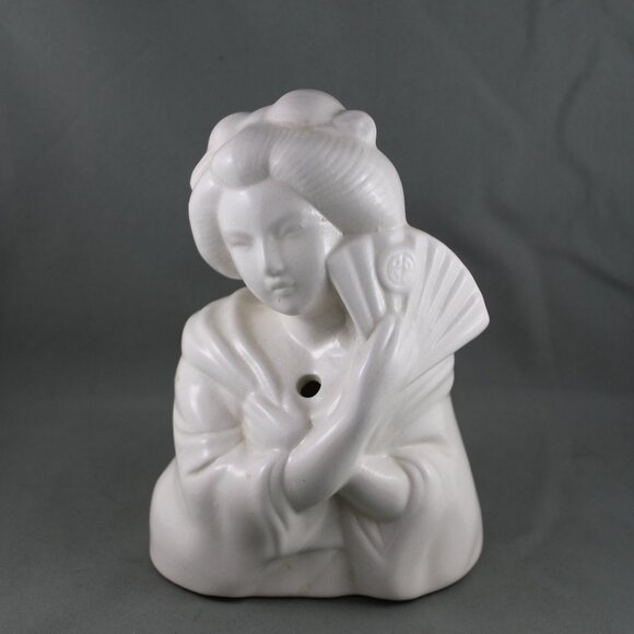 Vintage Benihana Glass - Geisha Bust with Fan - Made in Japan - Picture 1 of 9